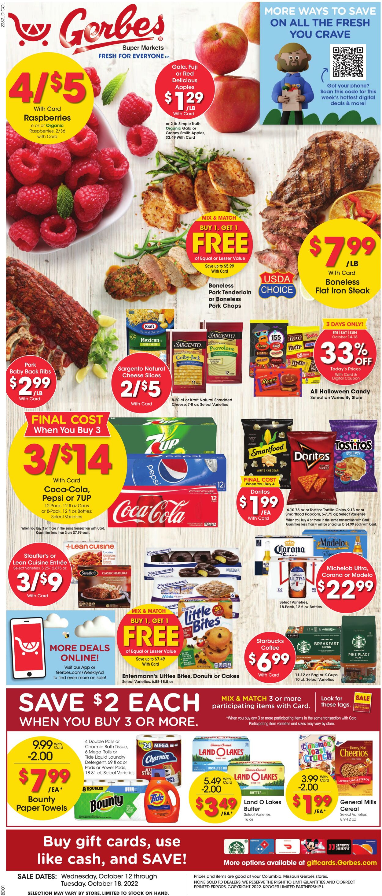 Weekly ad Gerbes Supermarkets 10/12/2022 - 10/18/2022