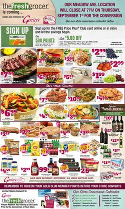 Weekly ad Gerrity's Supermarkets 08/28/2022-09/03/2022