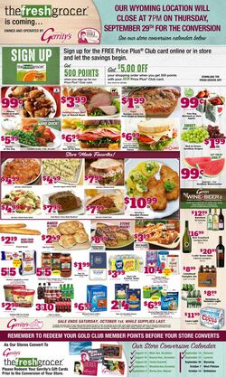 Weekly ad Gerrity's Supermarkets 09/25/2022-10/01/2022