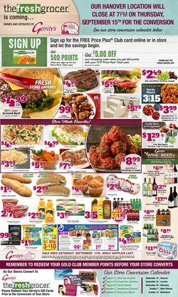 Weekly ad Gerrity's Supermarkets 09/11/2022-09/17/2022
