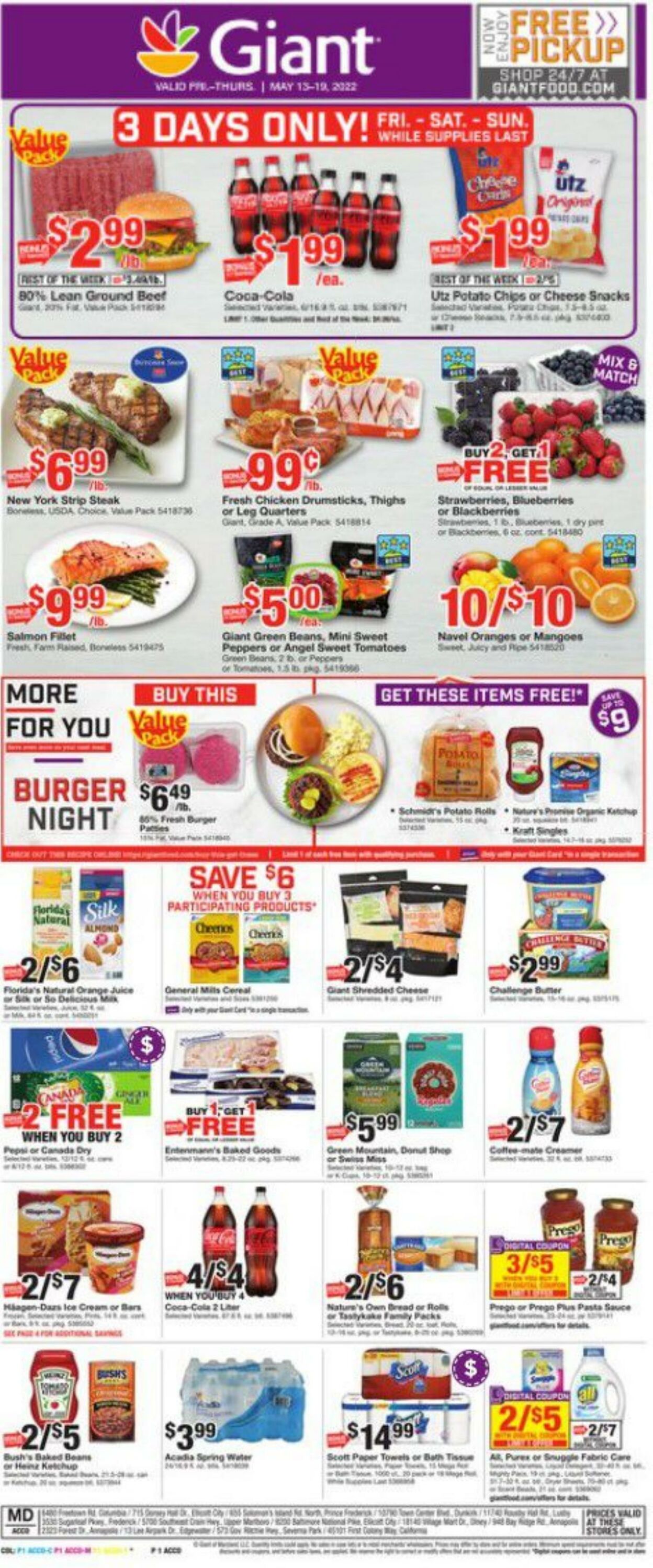 Giant Food Promotional weekly ads