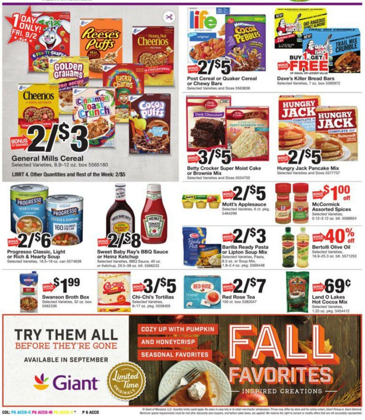 Weekly ad Giant Food 09/02/2022 - 09/08/2022