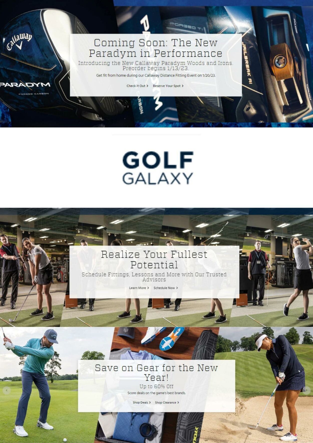 Weekly ad Golf Galaxy 01/01/2023-01/14/2023