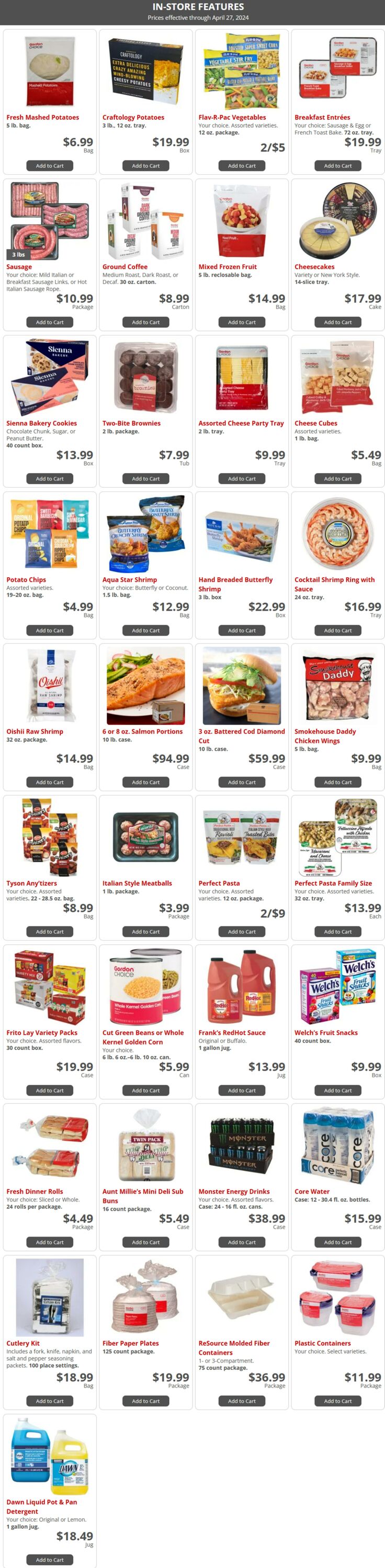 Gordon Food Service Store Promotional weekly ads