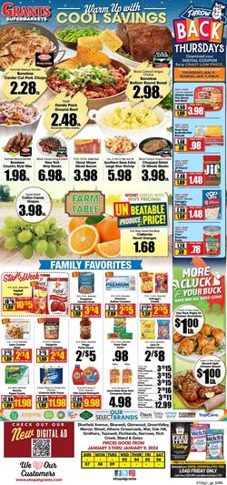 Weekly ad Grant's Supermarkets 01/03/2024 - 01/09/2024