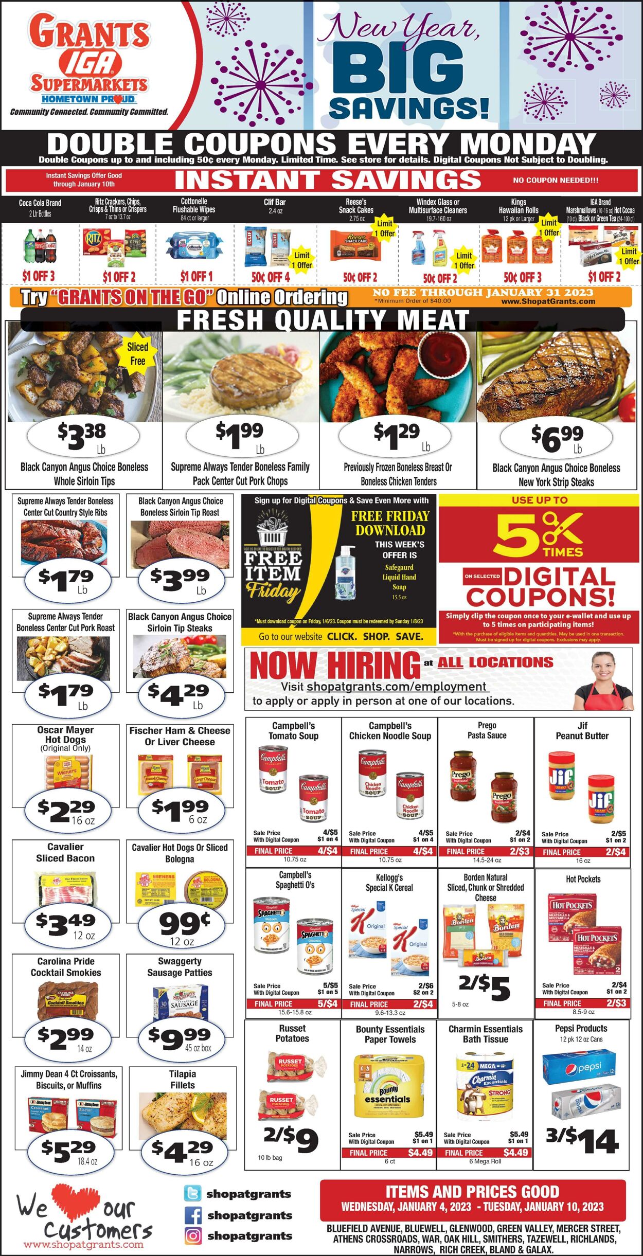 Weekly ad Grant's Supermarkets 01/04/2023-01/10/2023
