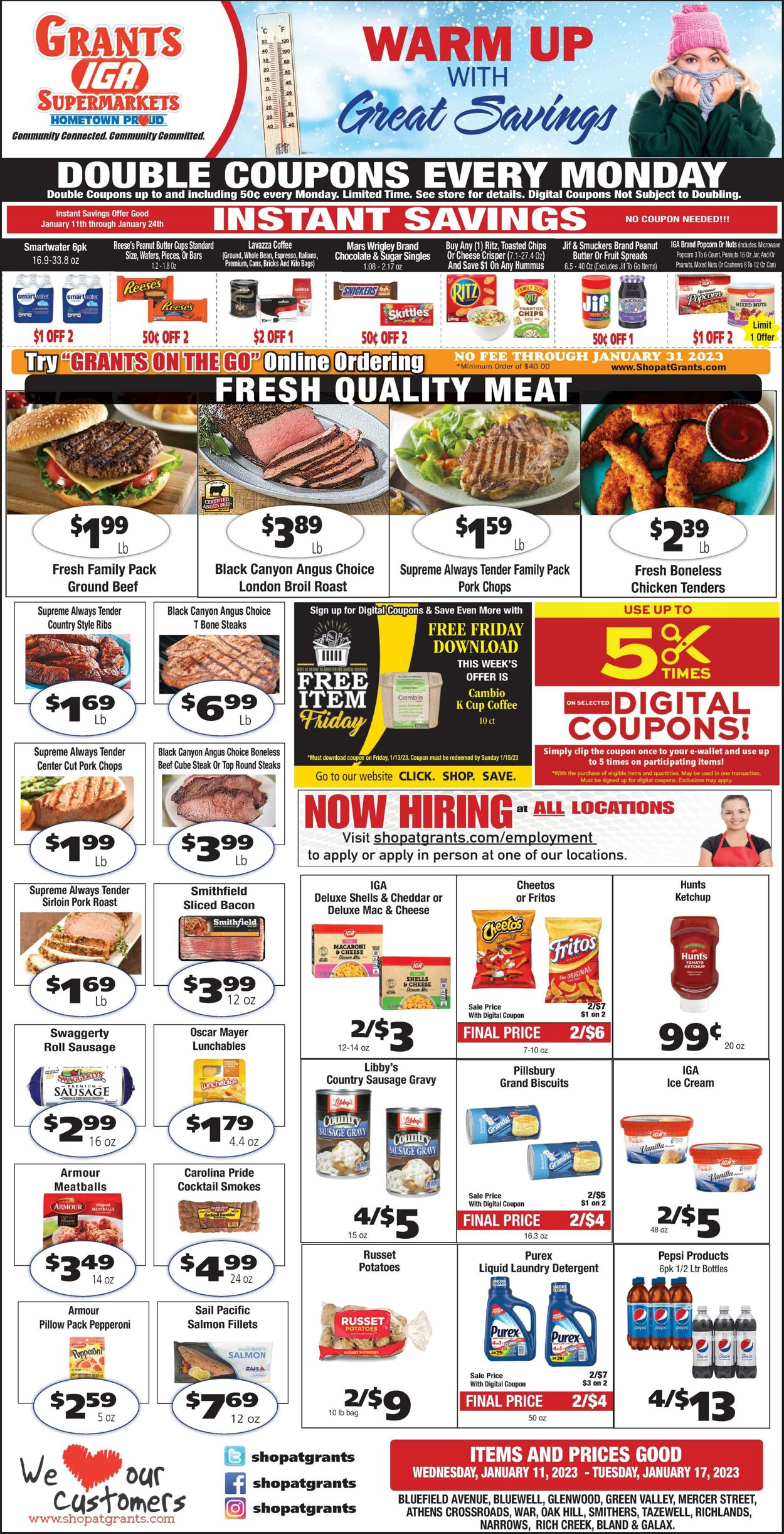 Weekly ad Grant's Supermarkets 01/11/2023 - 01/17/2023