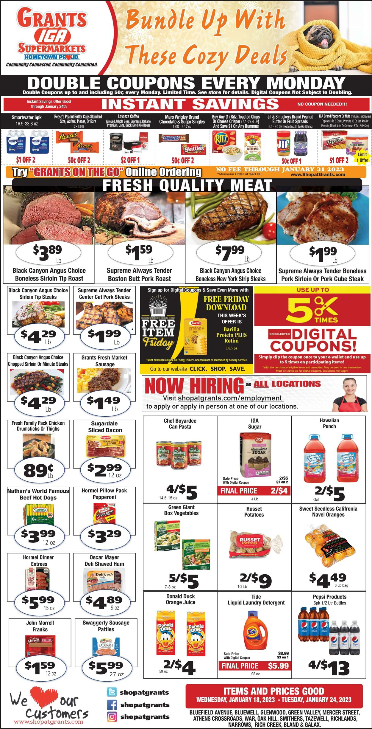 Weekly ad Grant's Supermarkets 01/18/2023 - 01/24/2023