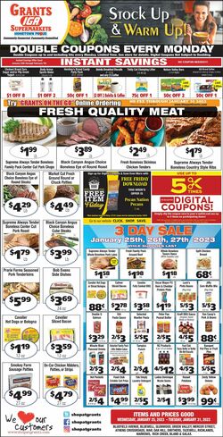 Weekly ad Grant's Supermarkets 01/25/2023-01/31/2023