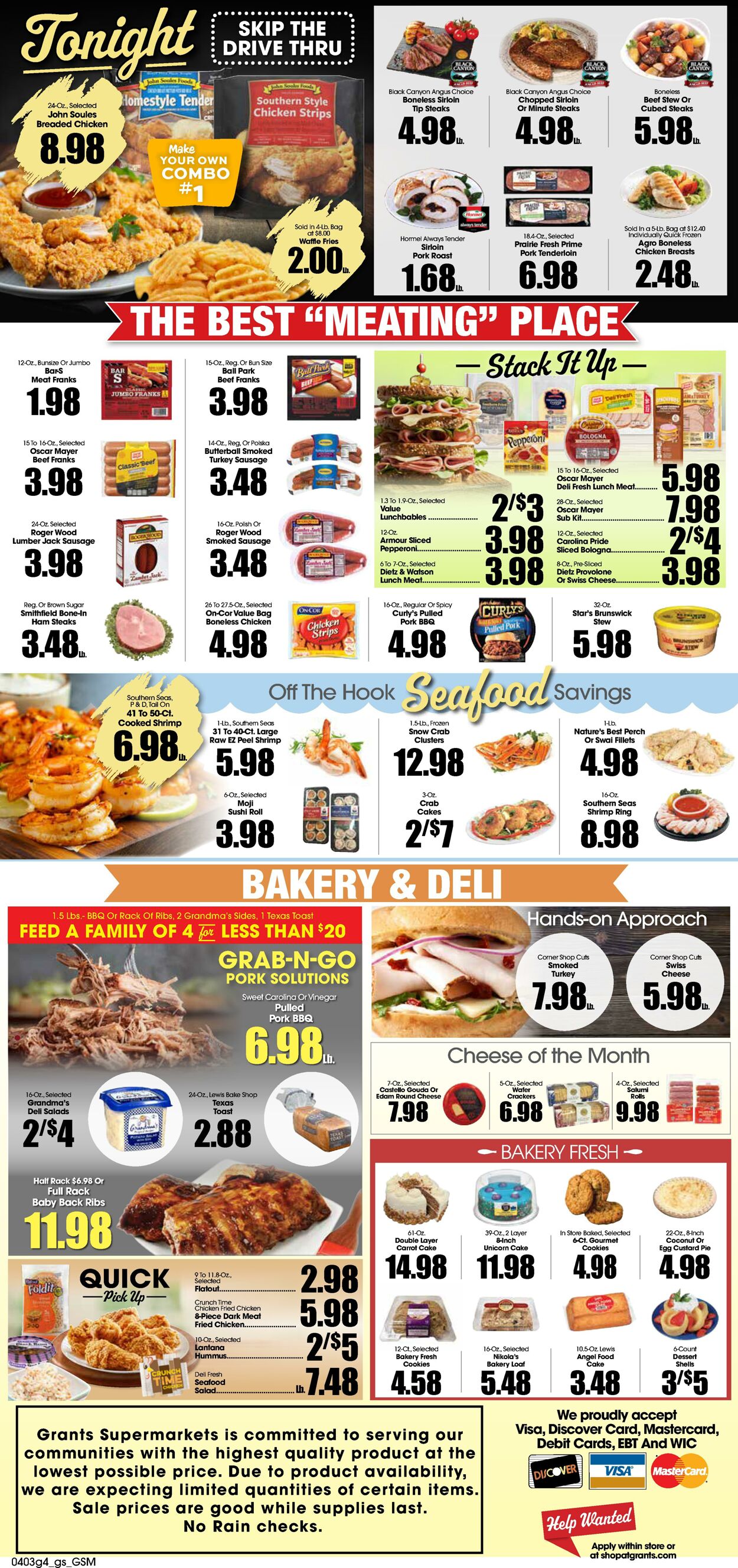 Weekly ad Grant's Supermarkets 04/03/2024 - 04/09/2024