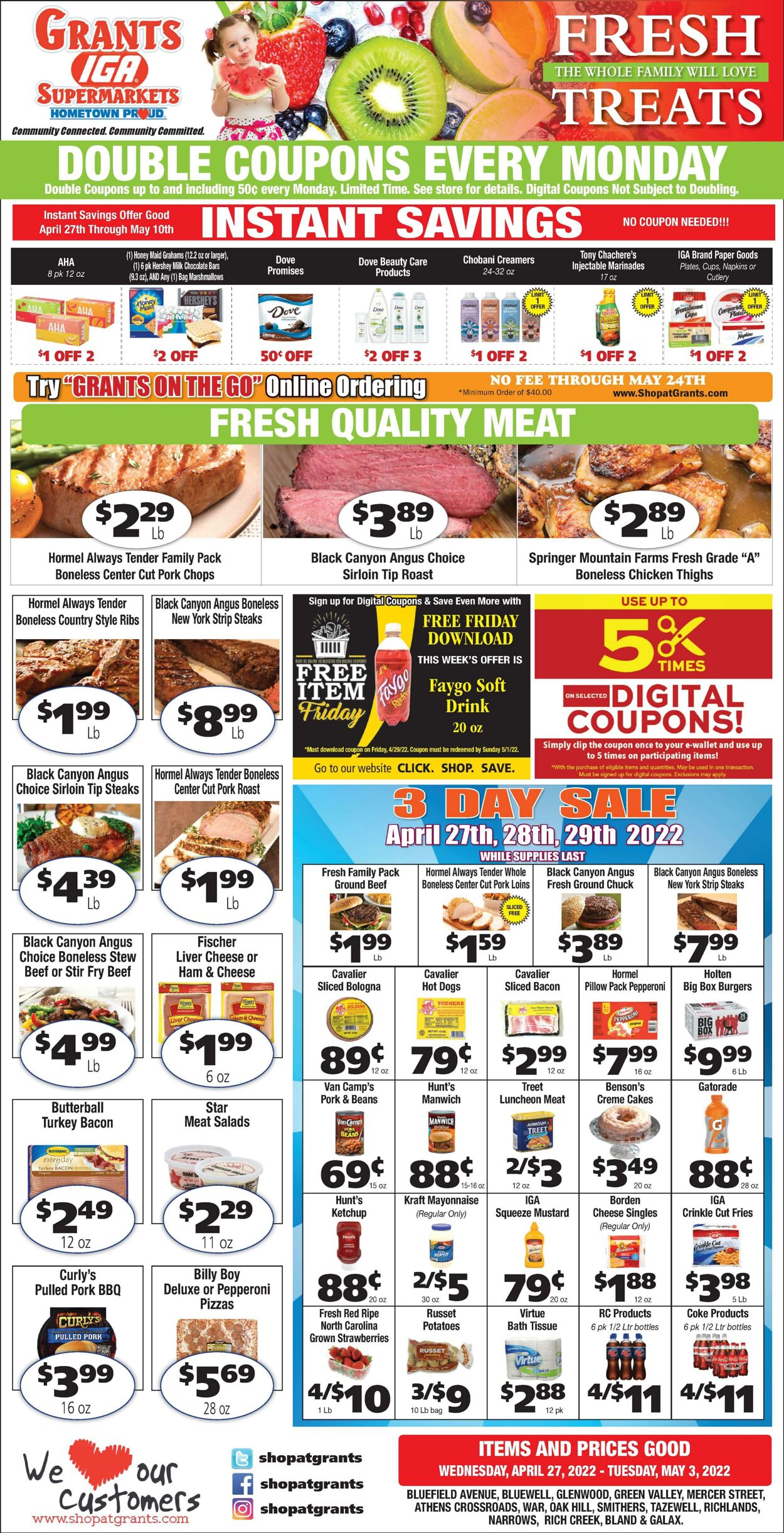 Weekly ad Grant's Supermarkets 04/27/2022 - 05/03/2022