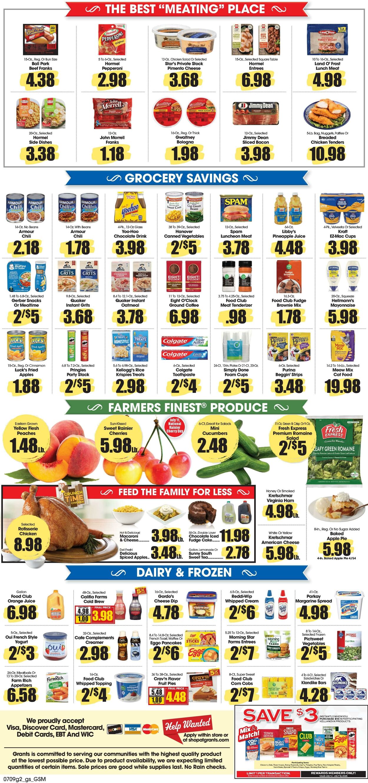 Weekly ad Grant's Supermarkets 07/09/2025 - 07/15/2025