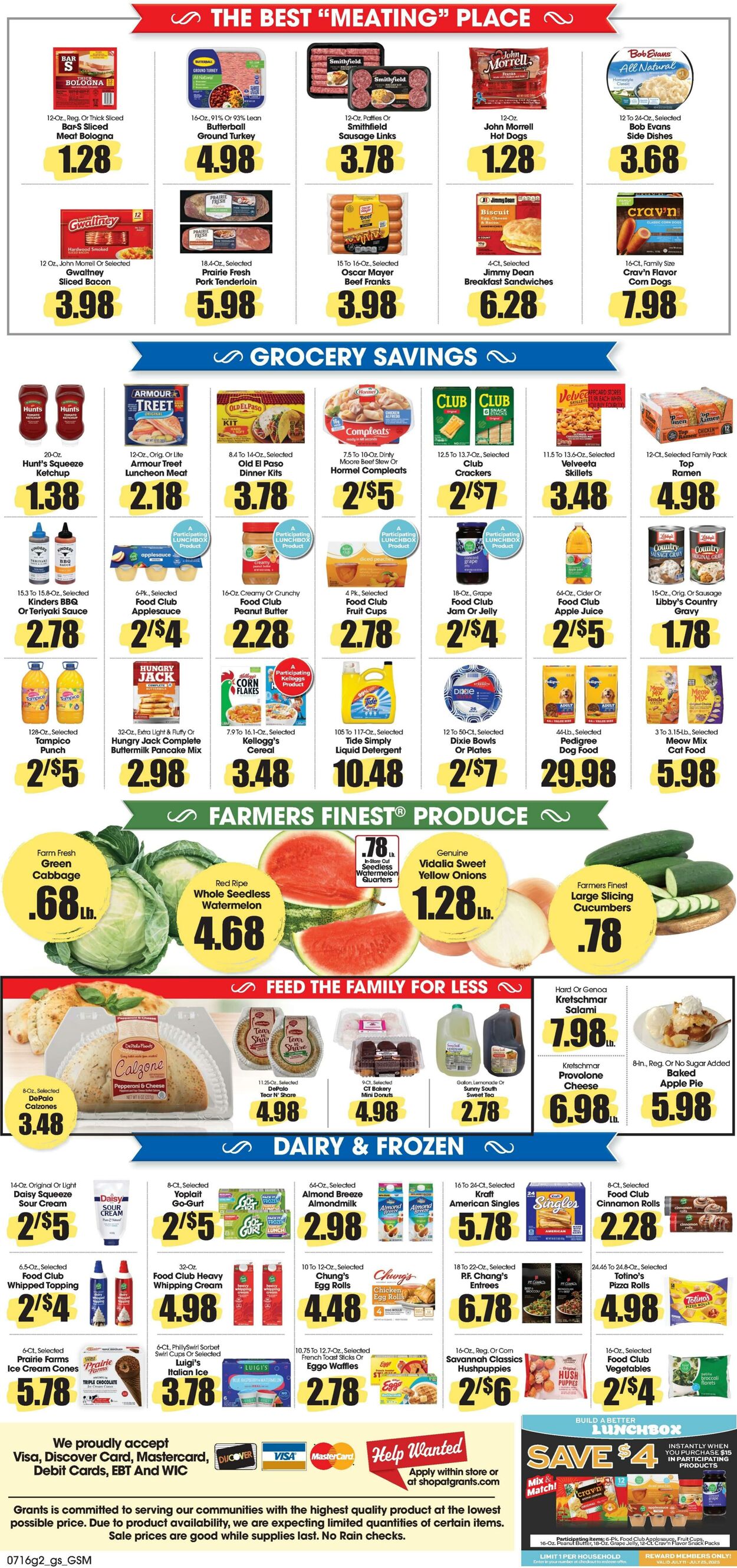 Weekly ad Grant's Supermarkets 07/16/2025 - 07/22/2025