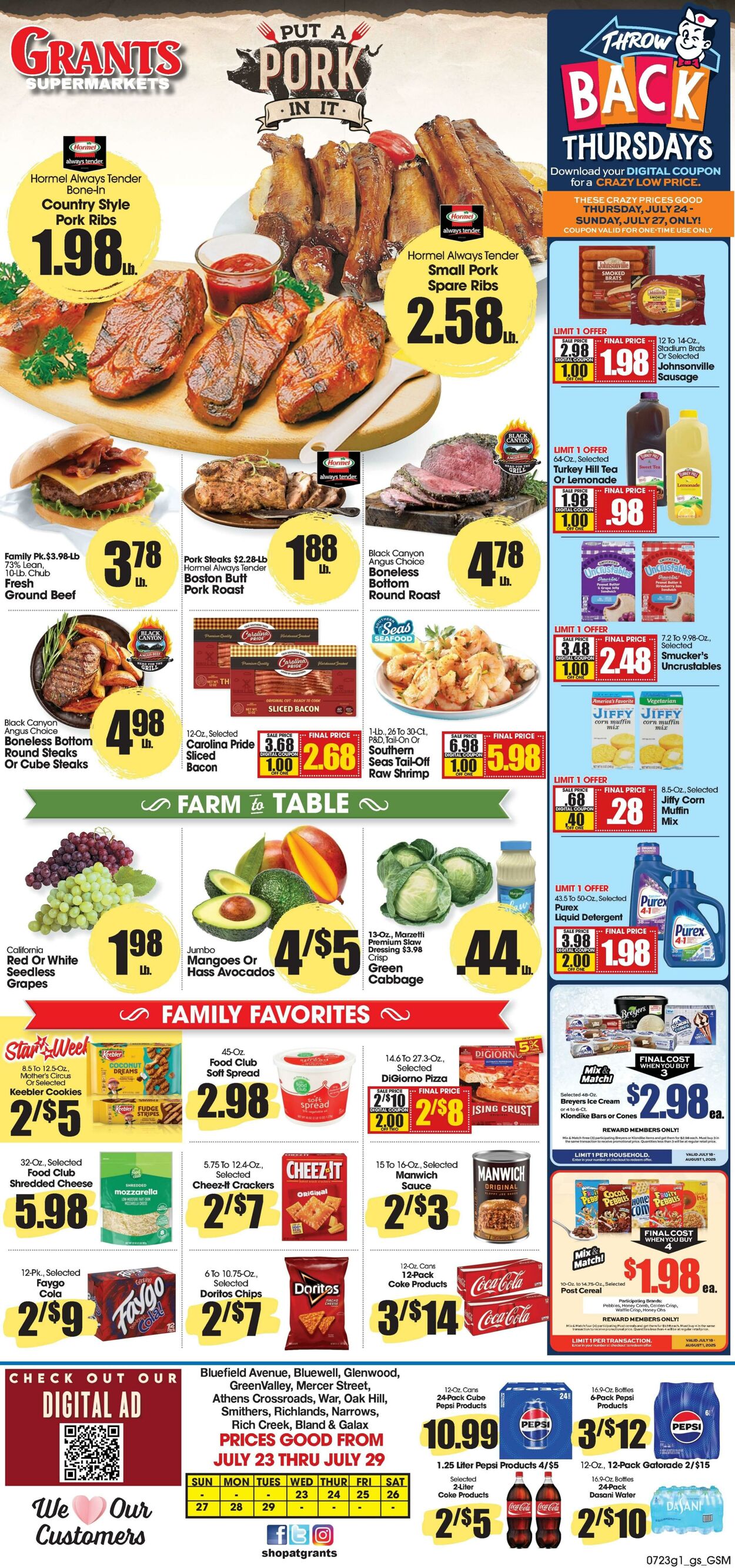 Weekly ad Grant's Supermarkets 07/23/2025 - 07/29/2025