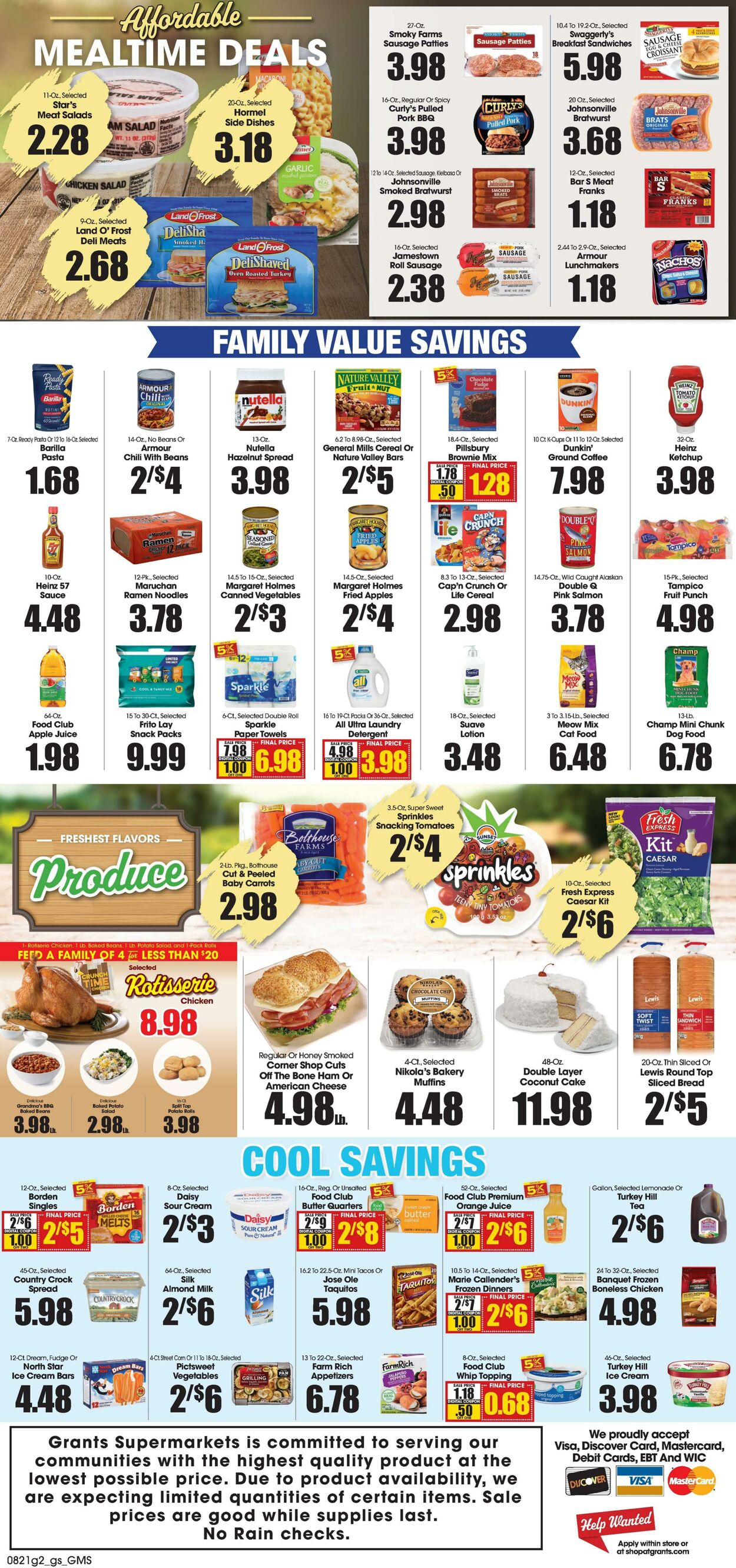 Weekly ad Grant's Supermarkets 08/21/2024 - 08/27/2024