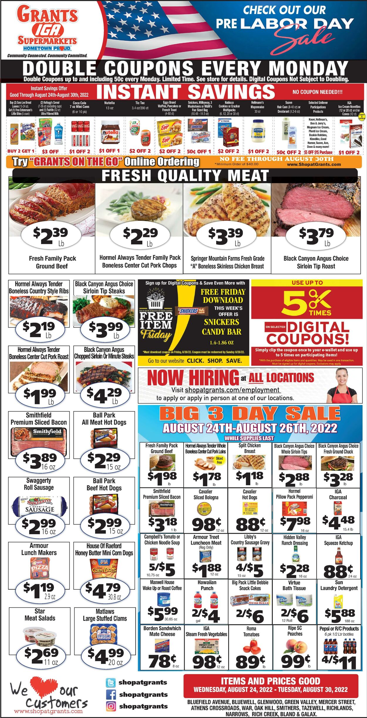 Weekly ad Grant's Supermarkets 08/24/2022 - 08/30/2022