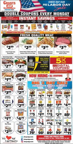 Weekly ad Grant's Supermarkets 08/24/2022-08/30/2022