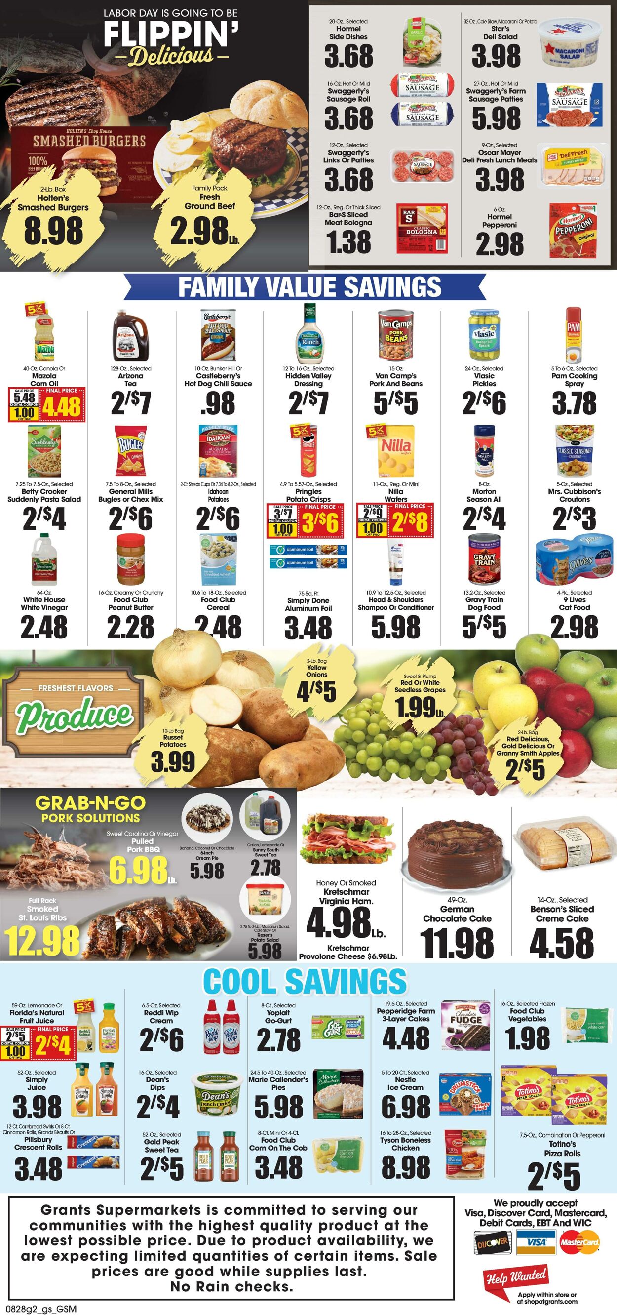 Weekly ad Grant's Supermarkets 08/28/2024 - 09/03/2024