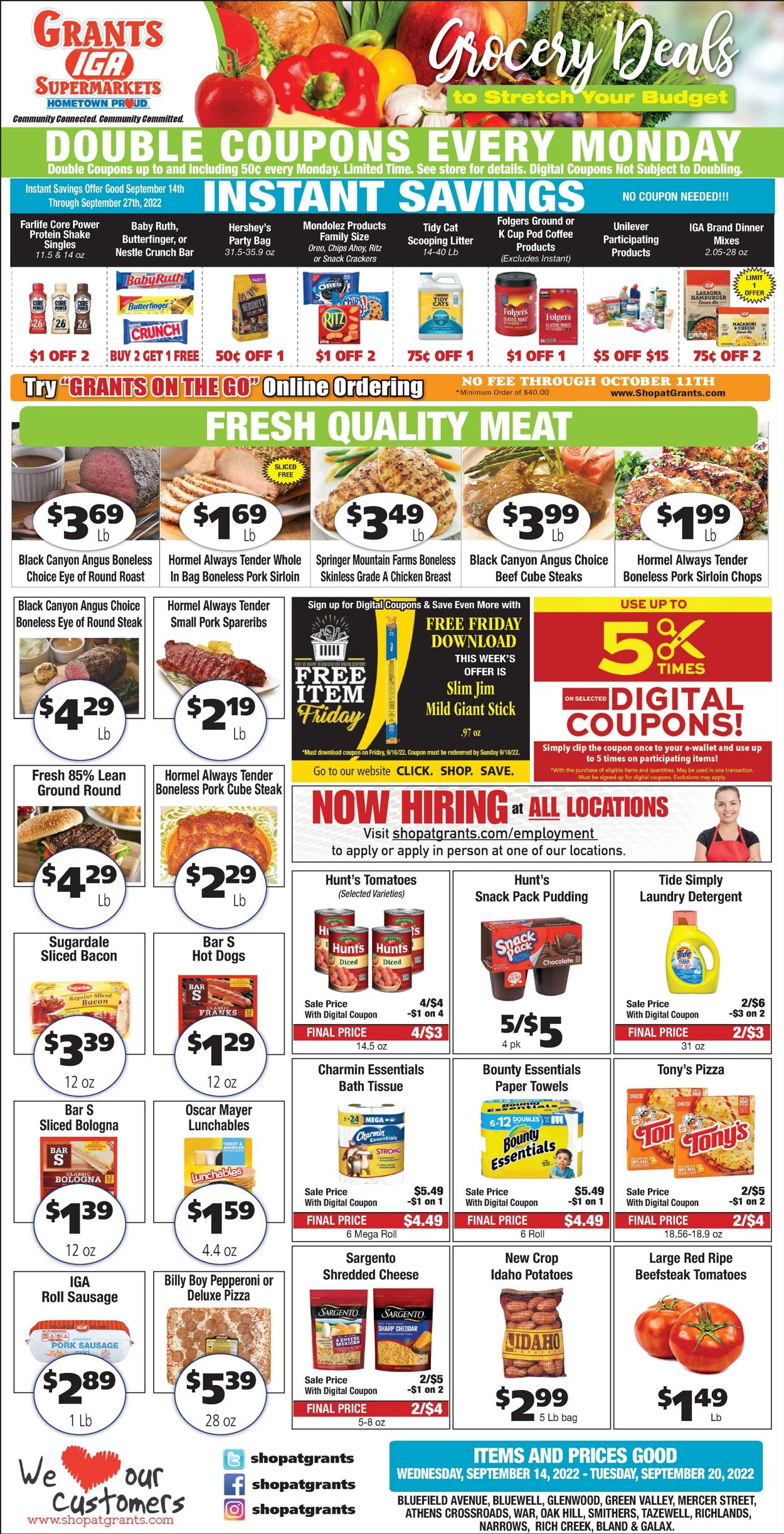 Weekly ad Grant's Supermarkets 09/14/2022 - 09/20/2022