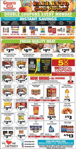 Weekly ad Grant's Supermarkets 09/21/2022-09/27/2022