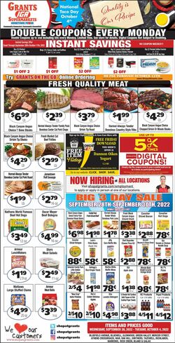 Weekly ad Grant's Supermarkets 09/28/2022-10/04/2022