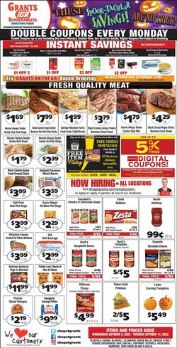 Weekly ad Grant's Supermarkets 10/05/2022-10/11/2022