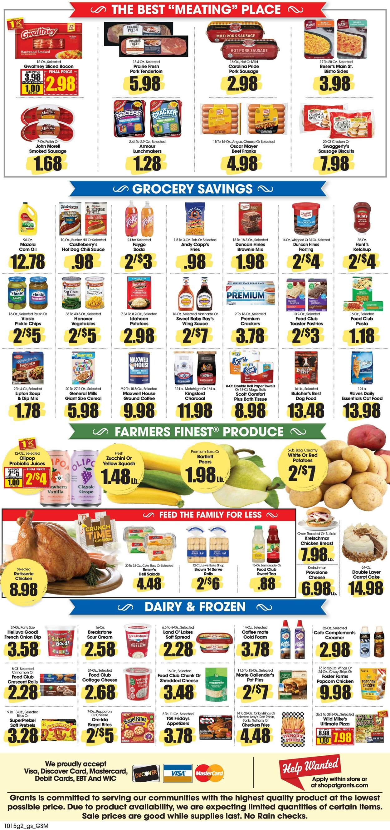 Weekly ad Grant's Supermarkets 10/15/2025 - 10/21/2025