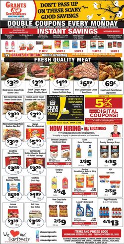 Weekly ad Grant's Supermarkets 10/19/2022 - 10/25/2022