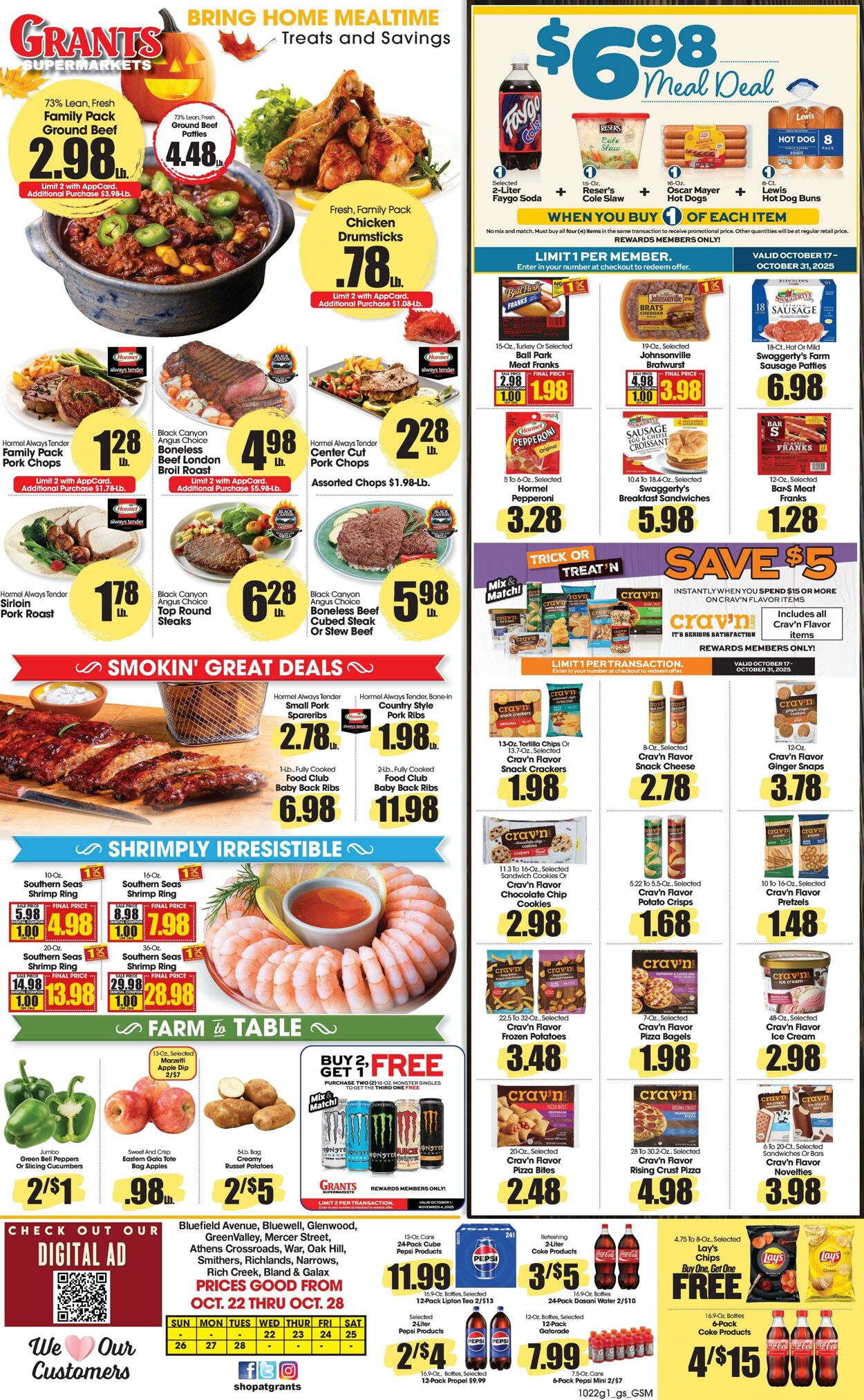 Weekly ad Grant's Supermarkets 10/22/2025 - 10/28/2025