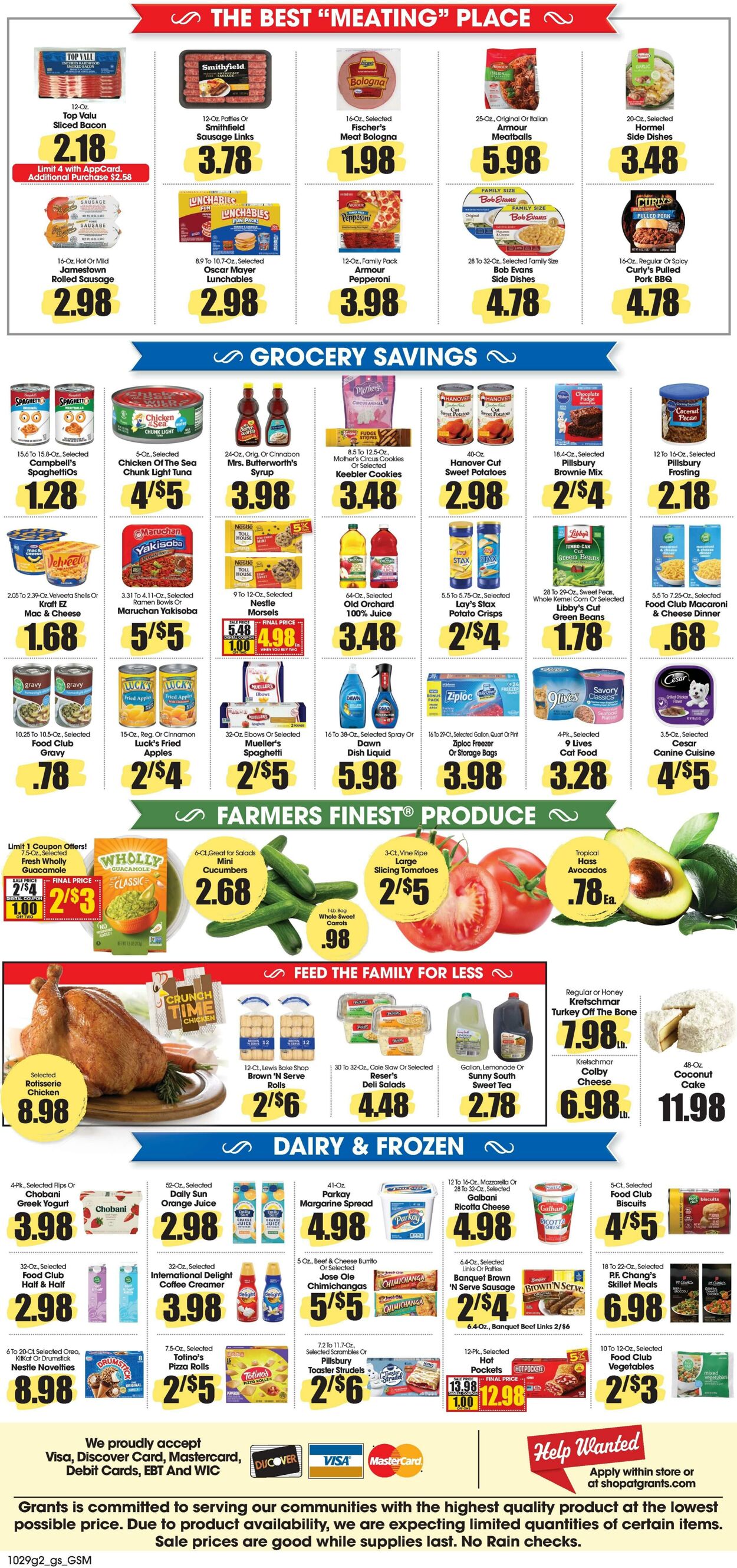 Weekly ad Grant's Supermarkets 10/29/2025 - 11/04/2025