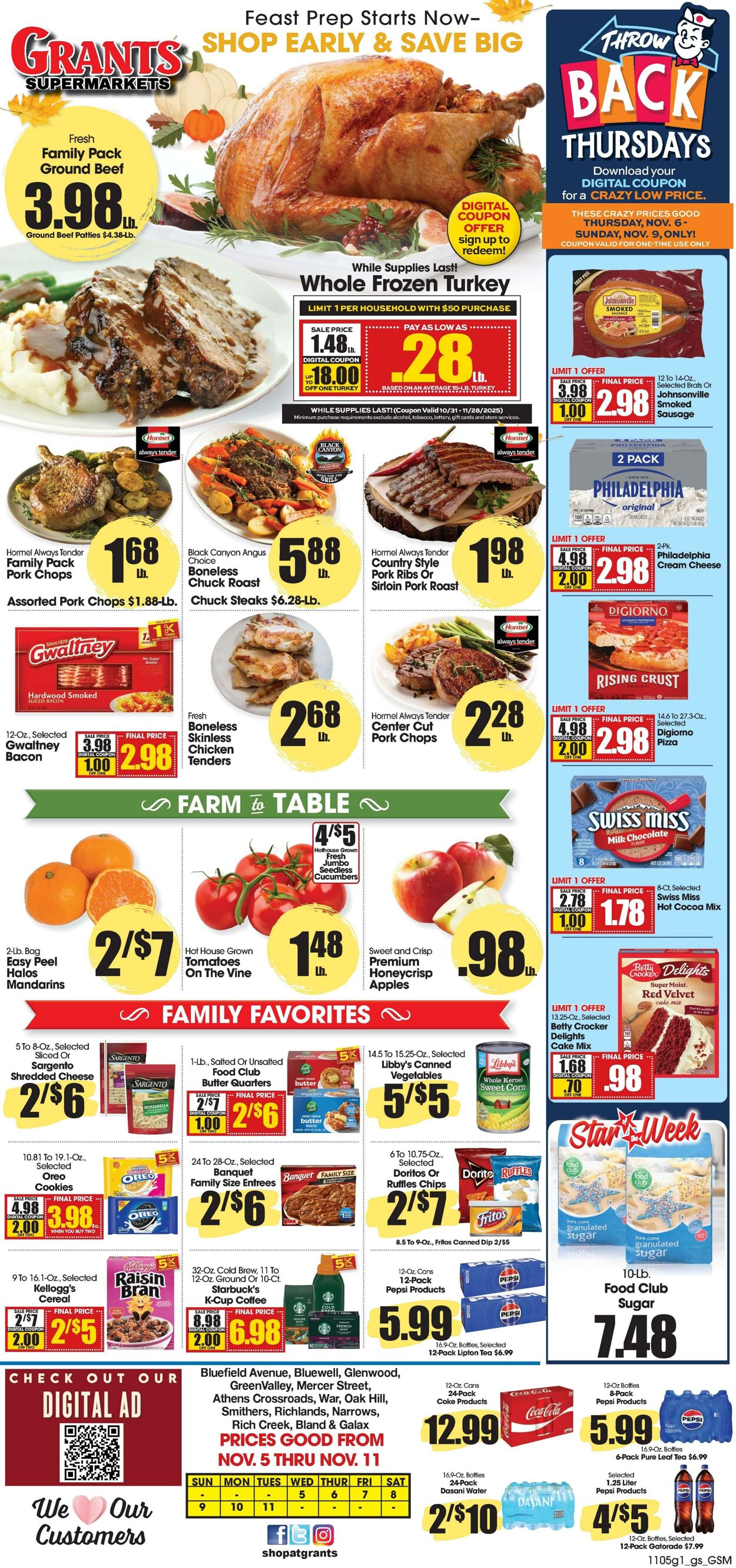 Weekly ad Grant's Supermarkets 11/05/2025 - 11/11/2025