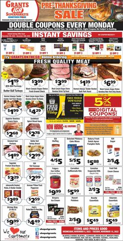 Weekly ad Grant's Supermarkets 11/09/2022 - 11/15/2022