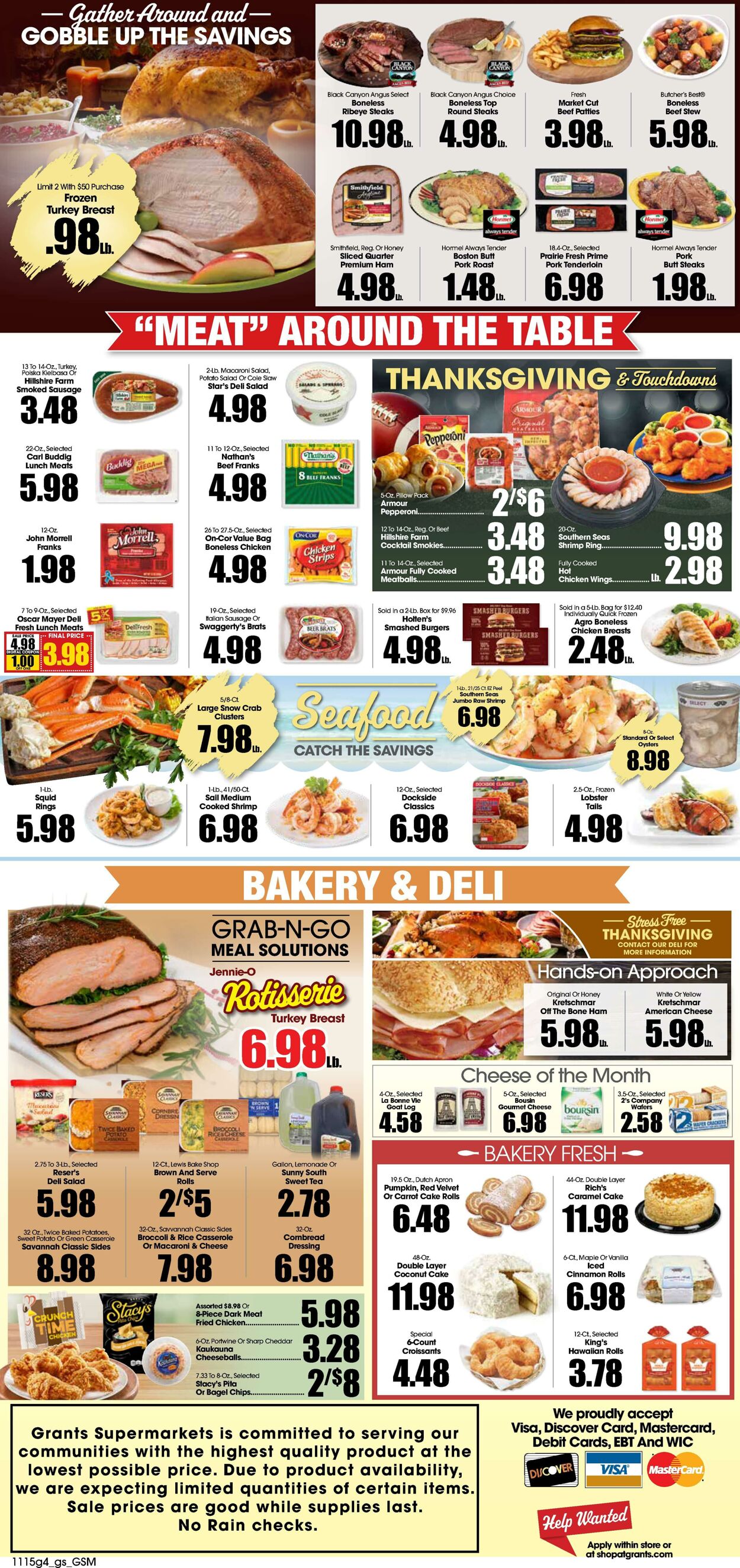 Weekly ad Grant's Supermarkets 11/15/2023 - 11/28/2023