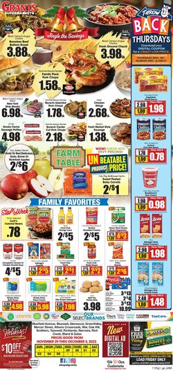 Weekly ad Grant's Supermarkets 11/29/2023 - 12/05/2023
