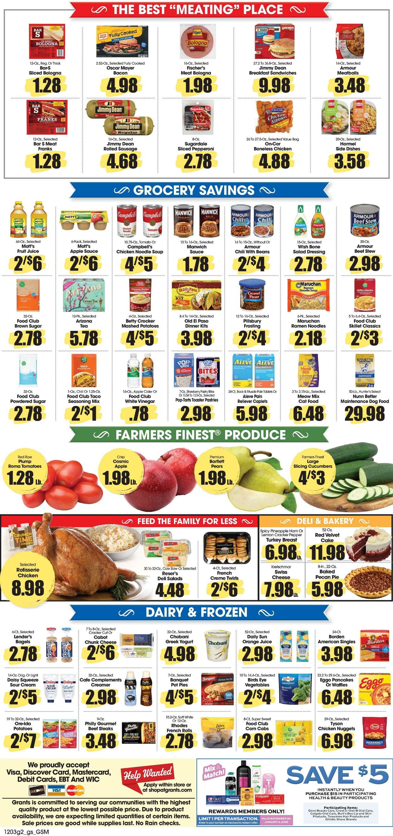 Weekly ad Grant's Supermarkets 12/03/2025 - 12/09/2025