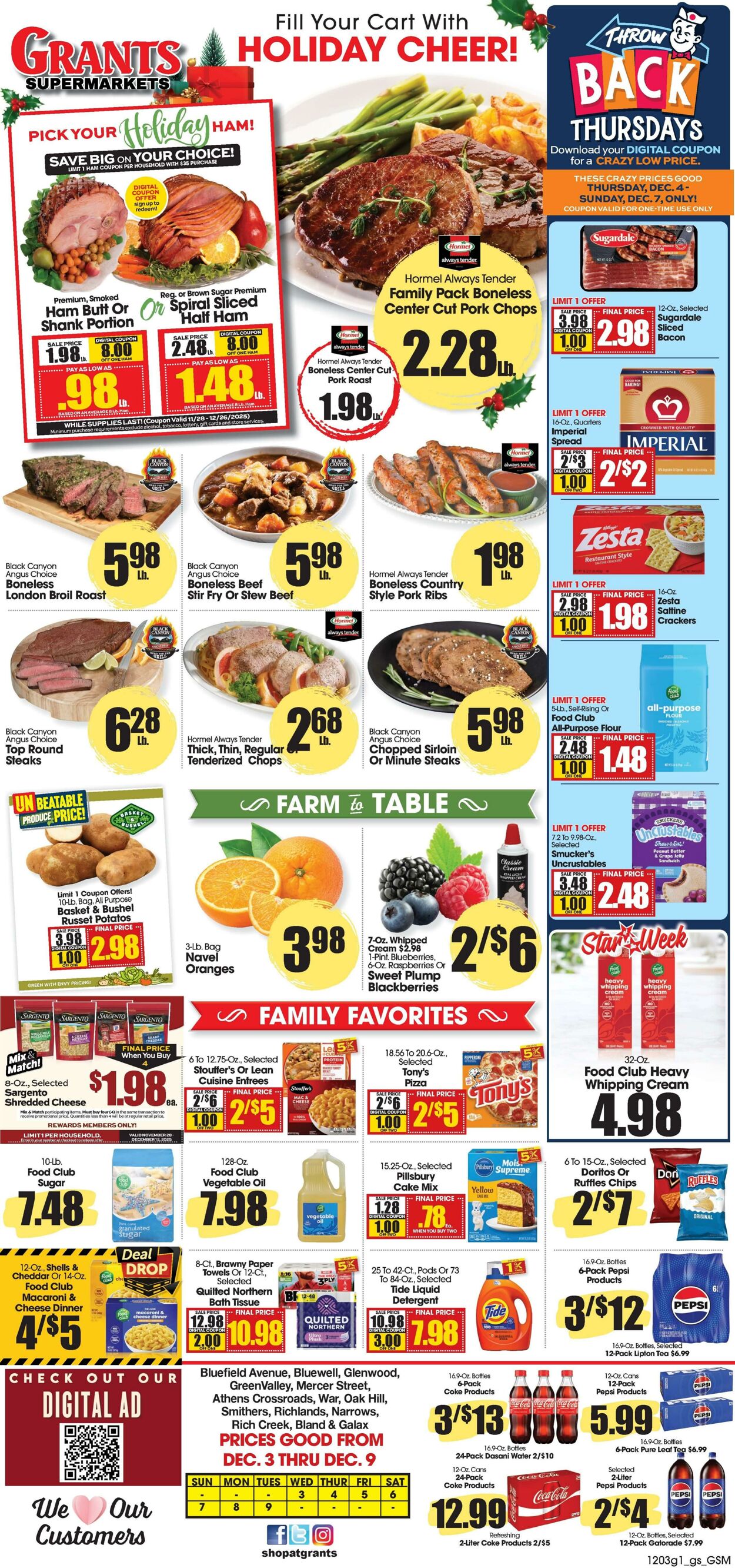 Weekly ad Grant's Supermarkets 12/03/2025 - 12/09/2025