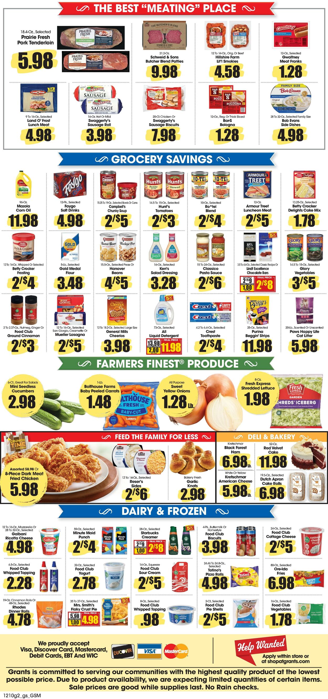 Weekly ad Grant's Supermarkets 12/10/2025 - 12/16/2025