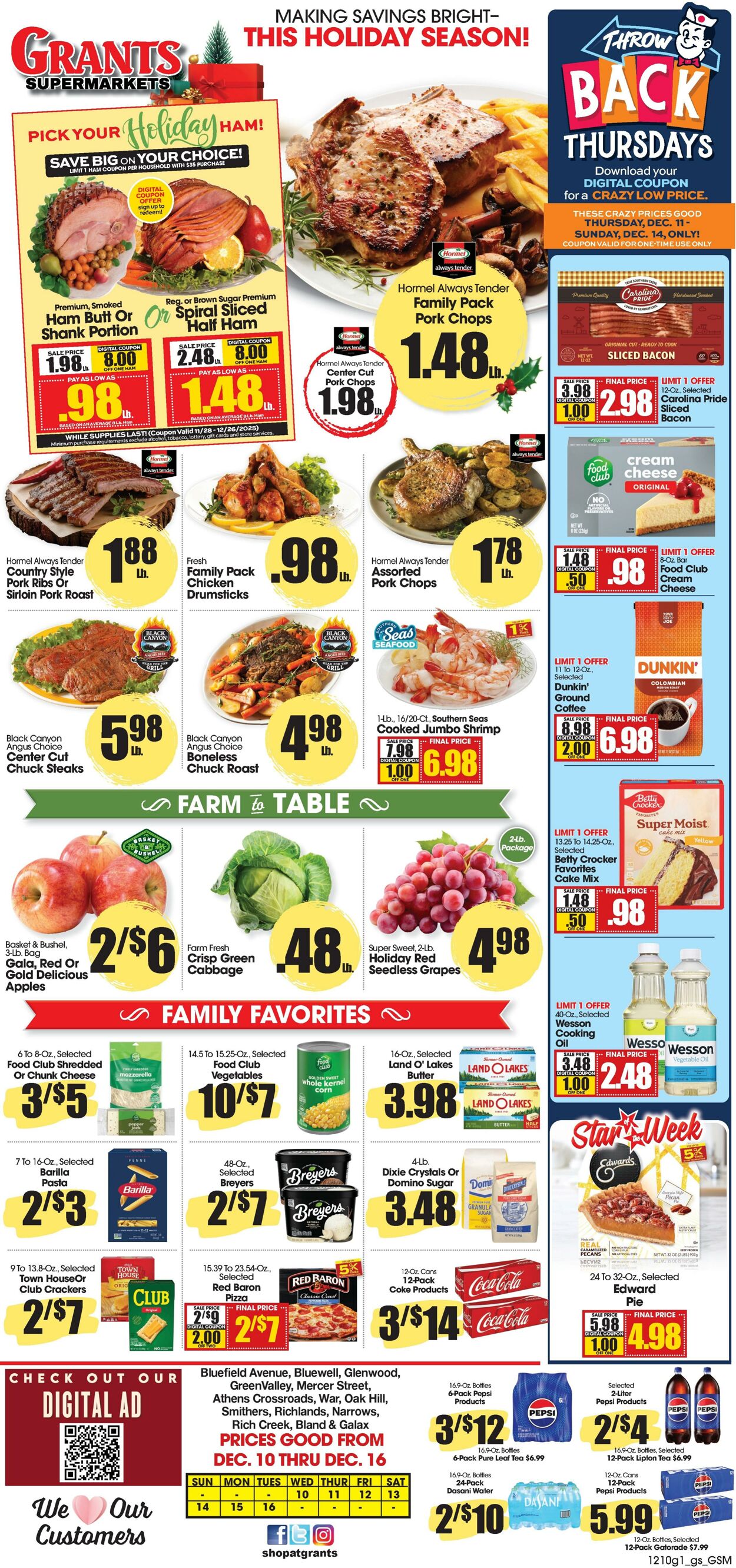 Weekly ad Grant's Supermarkets 12/10/2025 - 12/16/2025