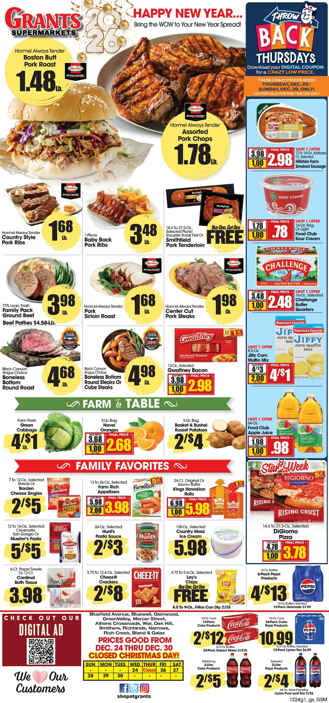Weekly ad Grant's Supermarkets 12/24/2025 - 12/30/2025