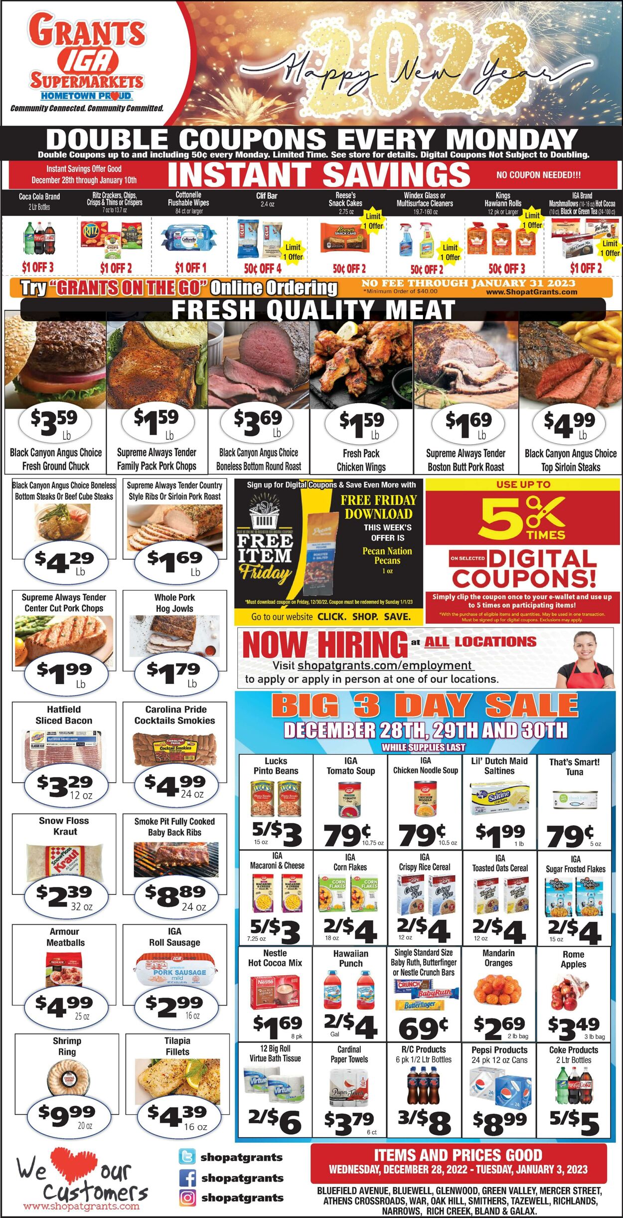 Weekly ad Grant's Supermarkets 12/28/2022 - 01/03/2023