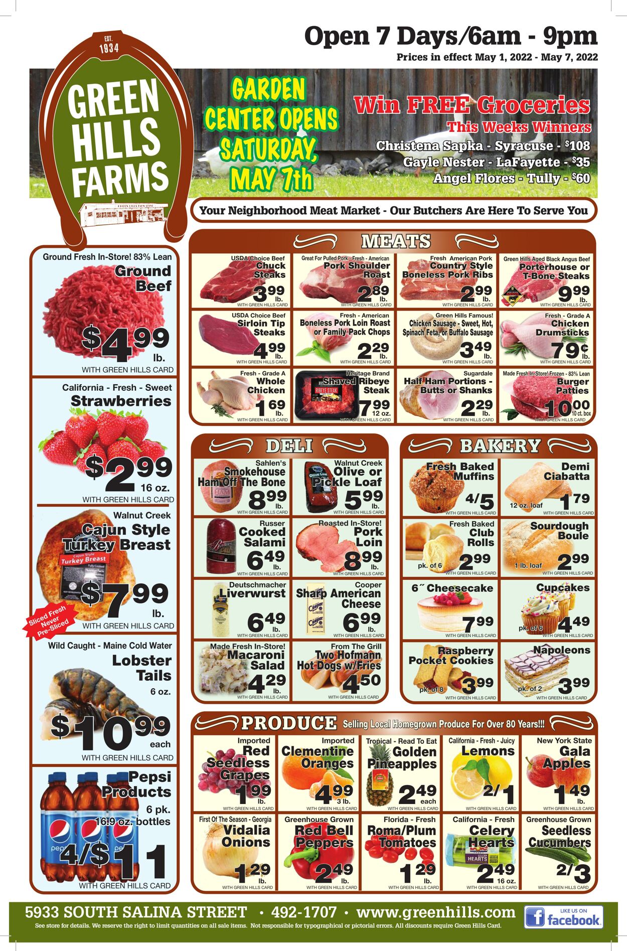 Weekly ad Green Hills Farms 05/01/2022 - 05/07/2022