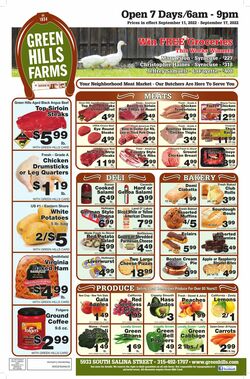 Weekly ad Green Hills Farms 09/11/2022-09/17/2022