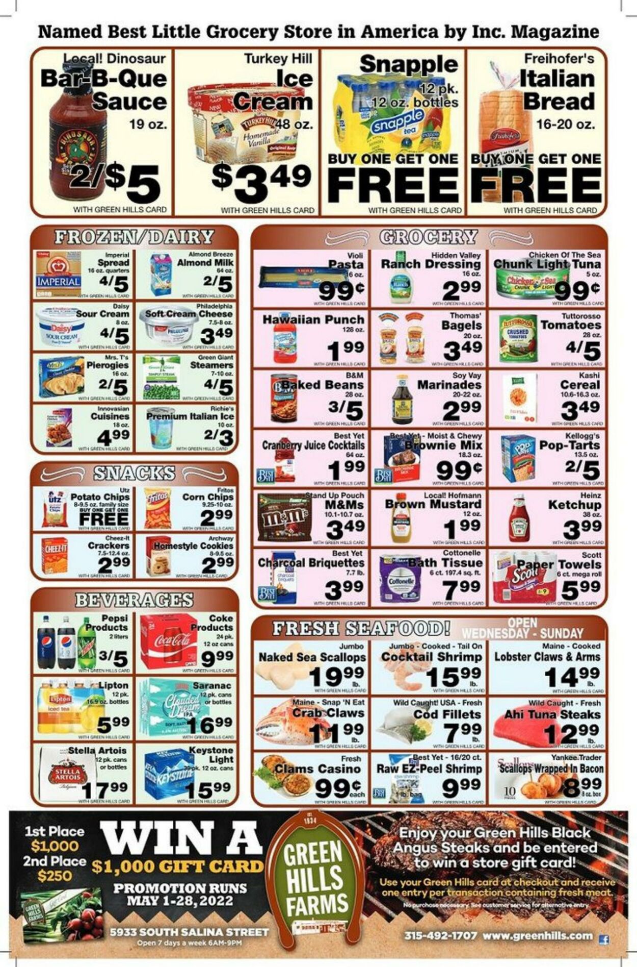 Weekly ad Green Hills Farms 05/08/2022 - 05/14/2022