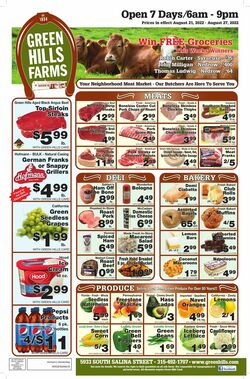 Weekly ad Green Hills Farms 08/21/2022-08/27/2022