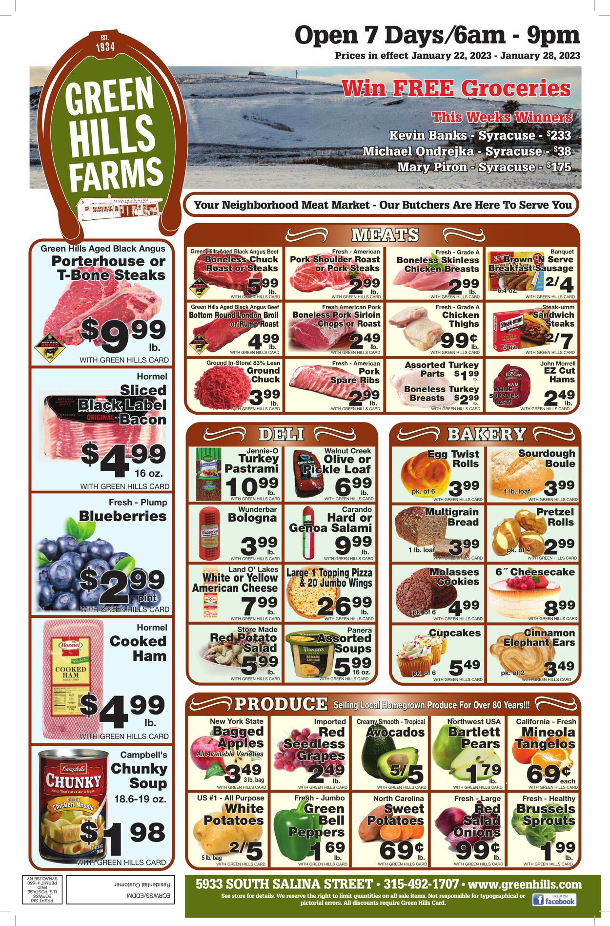 Weekly ad Green Hills Farms 01/22/2023 - 01/28/2023