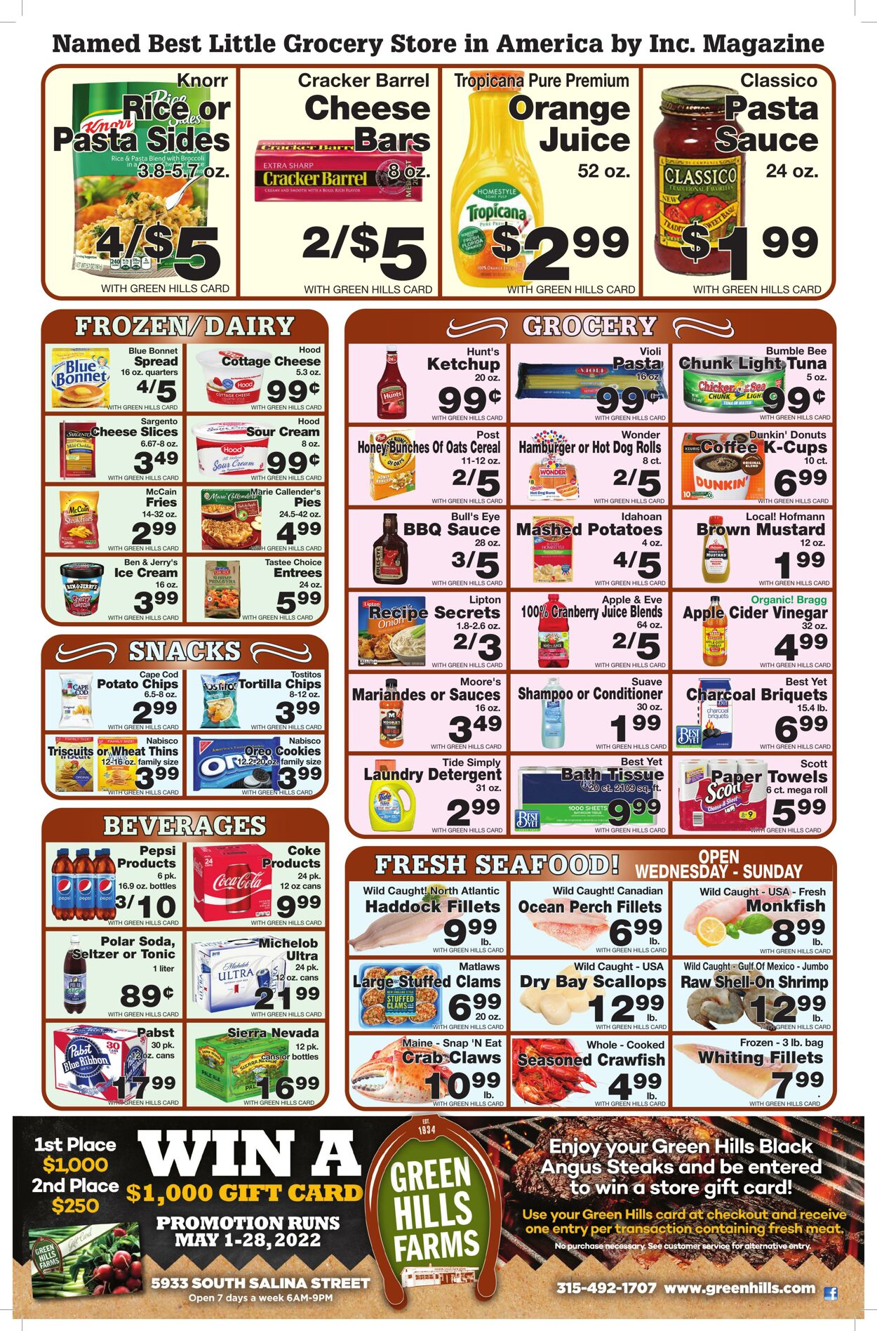 Weekly ad Green Hills Farms 05/15/2022 - 05/21/2022