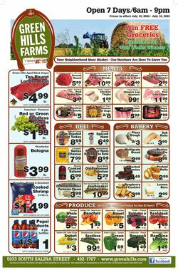 Weekly ad Green Hills Farms 07/10/2022-07/16/2022