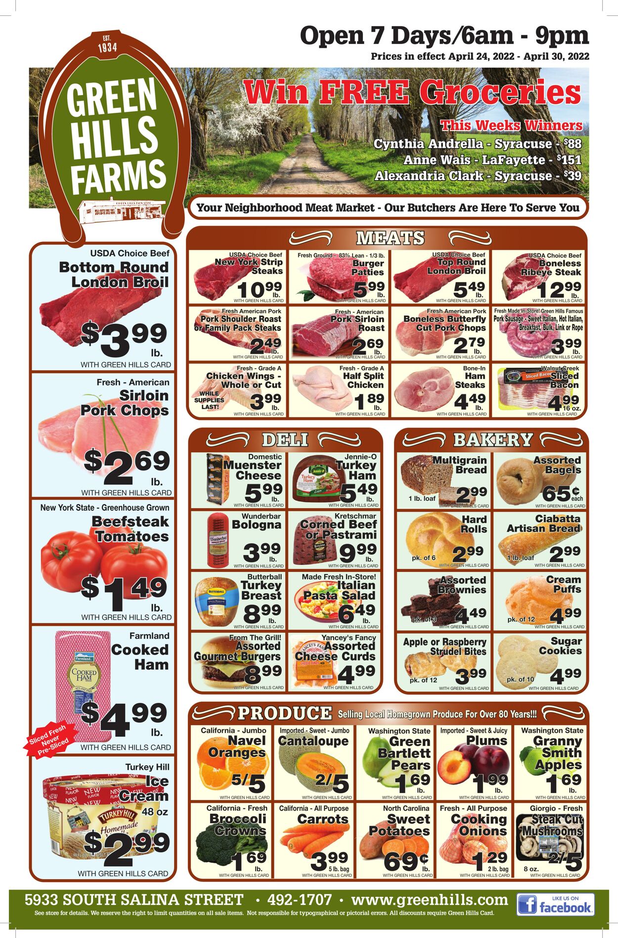 Weekly ad Green Hills Farms 04/24/2022 - 04/30/2022