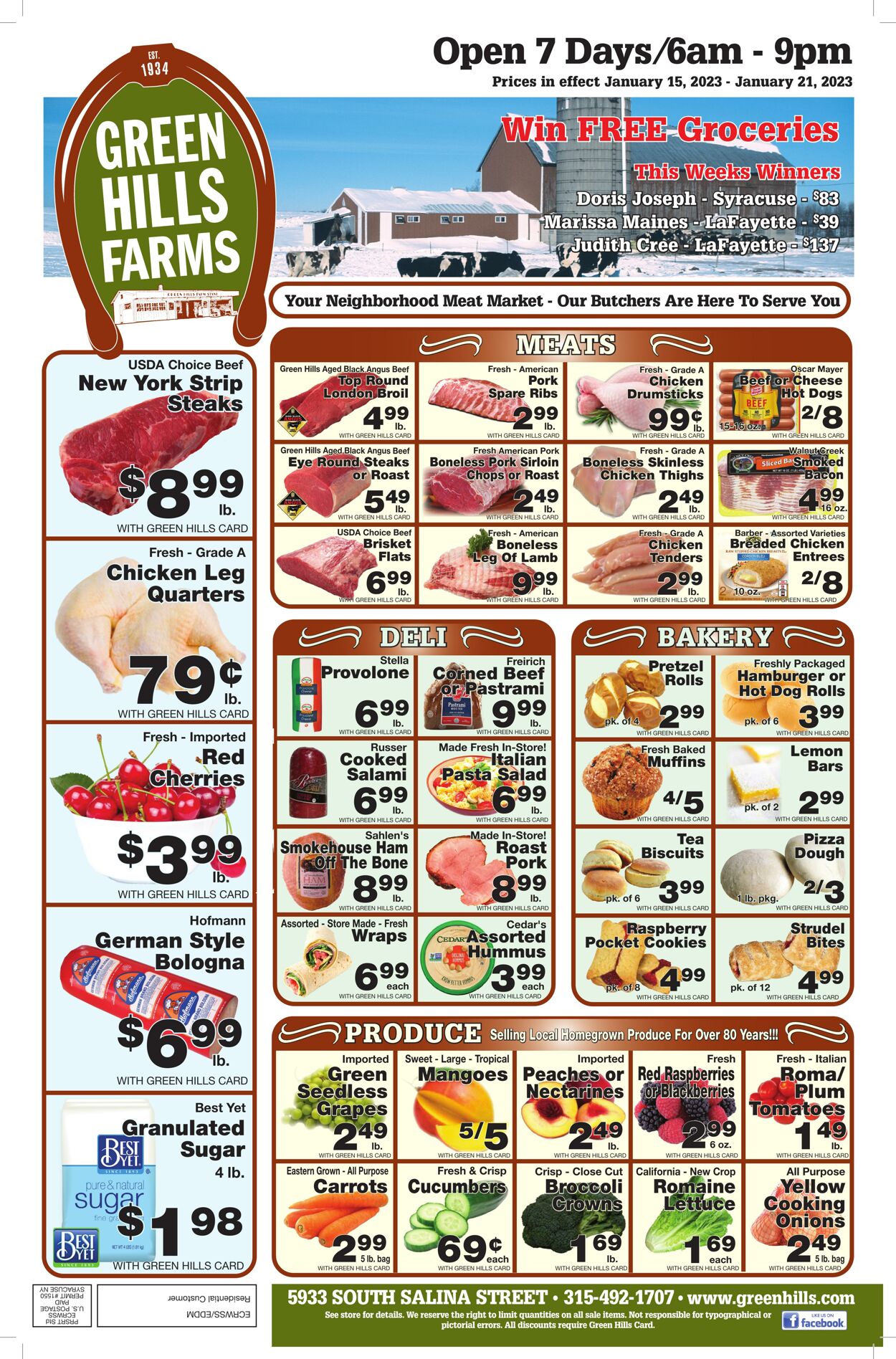Weekly ad Green Hills Farms 01/15/2023 - 01/21/2023