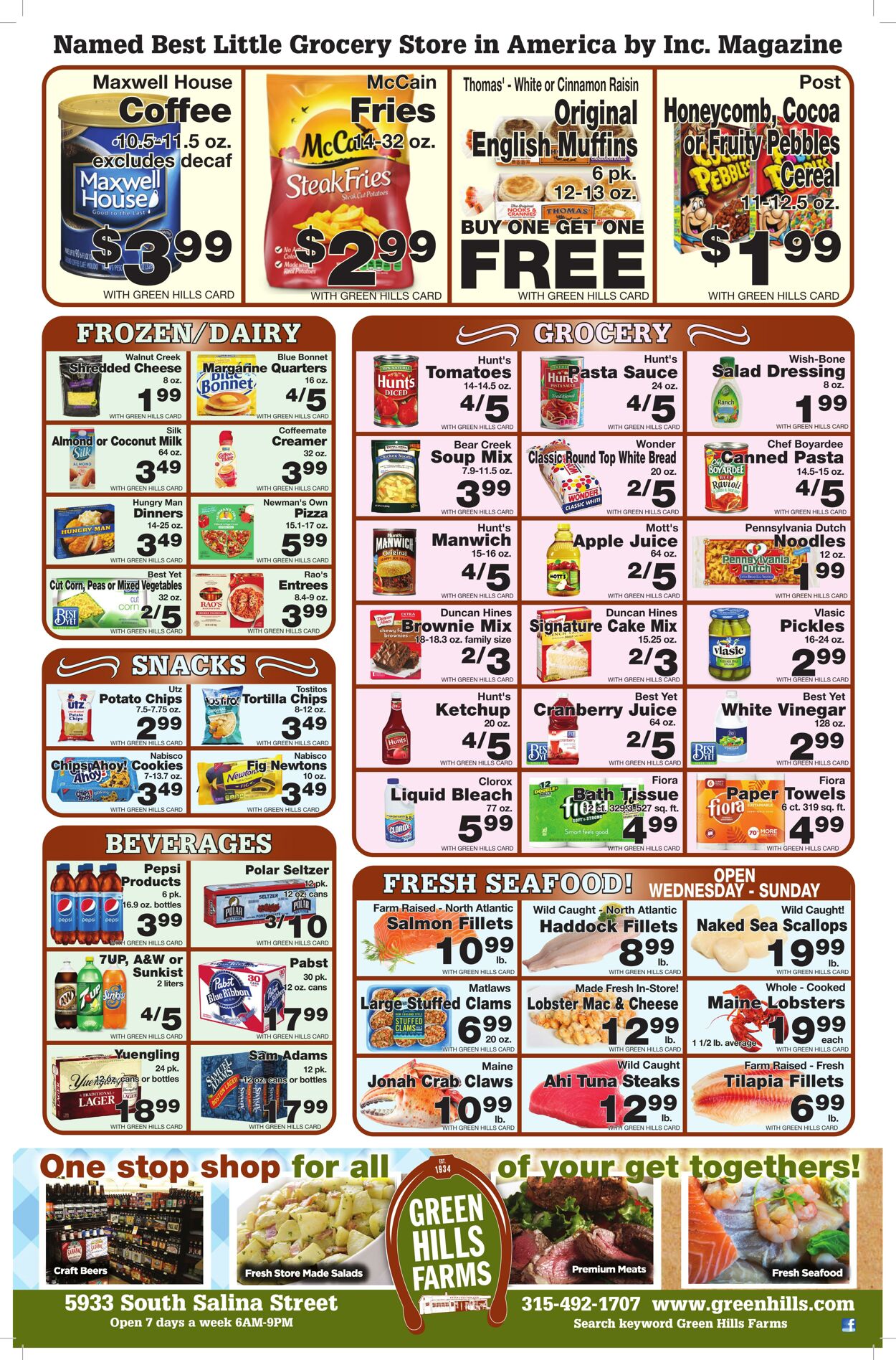 Weekly ad Green Hills Farms 01/08/2023 - 01/14/2023